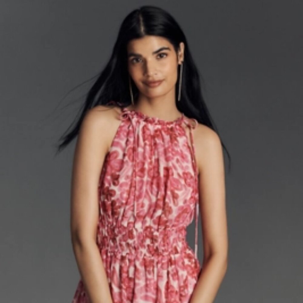 Anthropologie The Somerset Mini Dress Halter Edition (New XL)